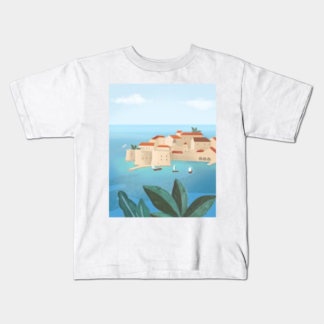 Dubrovnik, Croatia Kids T-Shirt by Petras